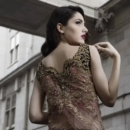 Back of Pink Shirt & Embroidered Sharara 2016