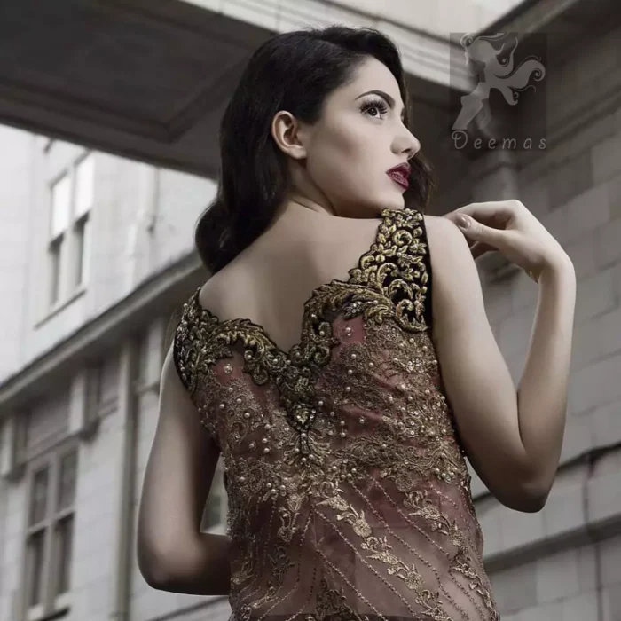 Latest Party Wear Pink Shirt & Embroidered Sharara - Image 6