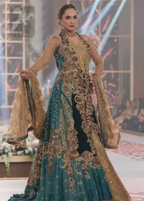 Ferozi Blue - Light Brown Back Trail Maxi