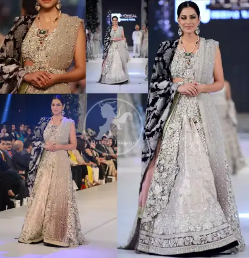 The Bridal Collection Ivory blouse has been adorned with embellishment all over the front and back with a Sleeveless design.