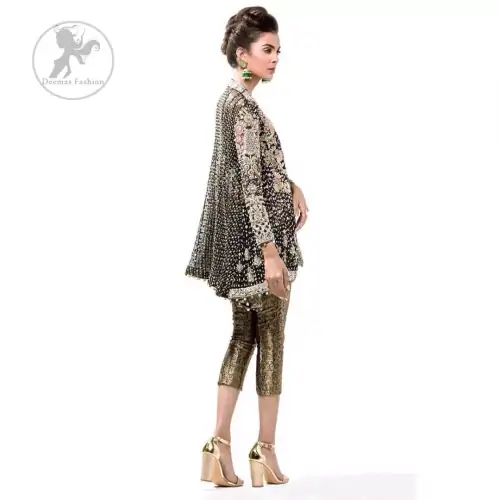 Cocoa Brown Capri Pants Forest Black Peplum