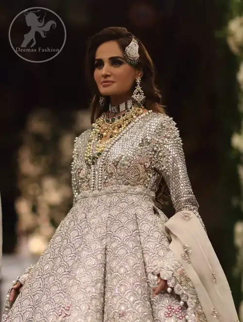 Almond Frock Embroidered Palazzo