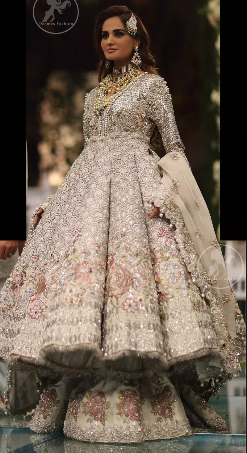 Almond Frock Embroidered Palazzo