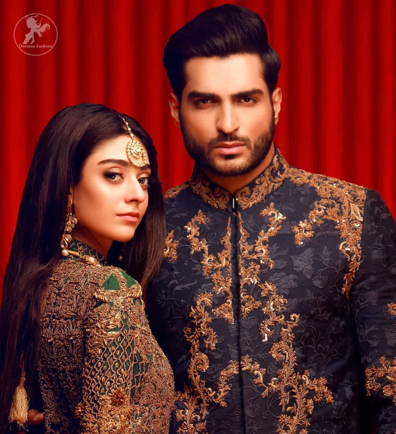 This dress is majestic beauty. Delicately crafted and personifying chic elegance with an element of grandiose. A full heavily embroidered maxi with zerdozi work details all over. Having full length sleeves adorned with motifs and geometric patterns. The bottom of the maxi is enhanced with rich floral embroidery. It comprises with churidar pajama.