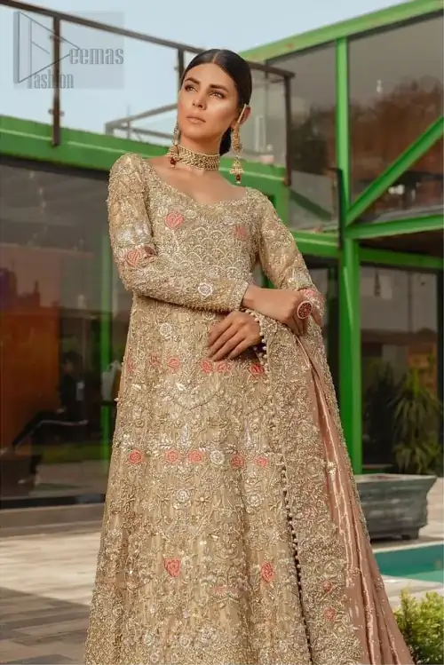 Nothing speaks of femininity and class louder than this outfits for bridesmaids. It is highlighted with golden and silver kora,