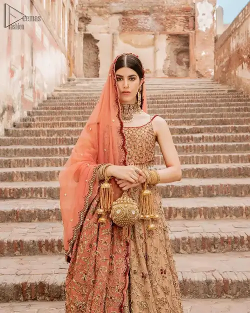 Crafted with love. This beautiful bride is a vision of impeccable grace and elegance in a divinely crafted bridal couture,