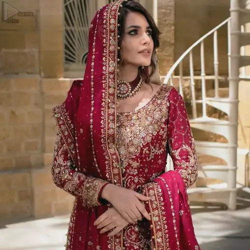 The shirt follows an exquisite Lehenga and a Dupatta that perfects the dress style.