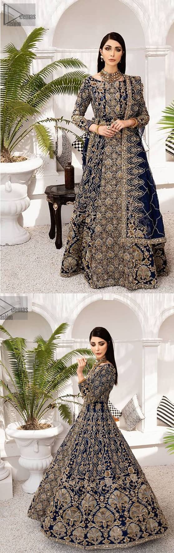 Navy Blue Maxi – Dupatta