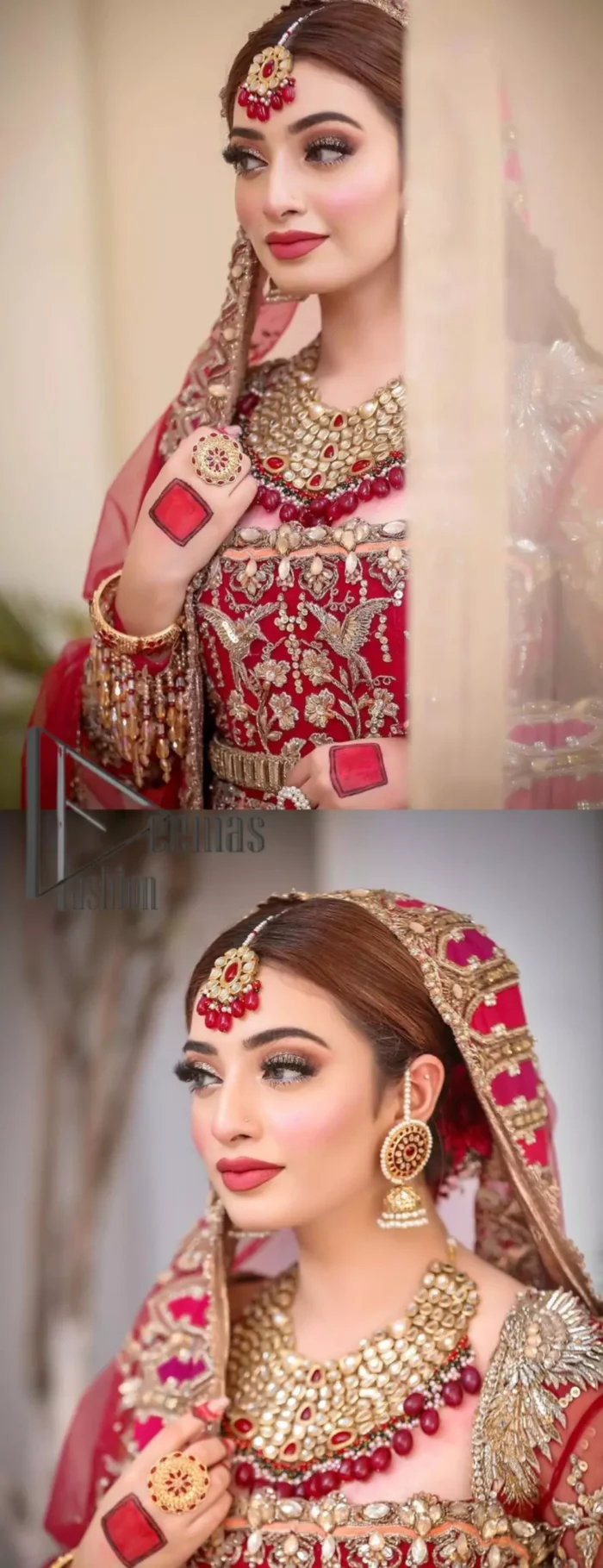 Red, is the colour of love being objective for your Big day. As every bride wants to feel as fresh as she is on her Big day so this frilled maxi is the final choice for her that is priceless. This red front open maxi is embellished with kora, dabka and tilla embroidery and its ruffled bottom gives even more enhancement to the article. This maxi is coordinated with an organza dupatta that is embellished with four-sided heavy lace that gives you the optimum feeling on your big day.