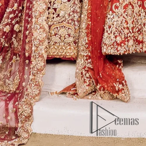 Feels just redish on your Big day to make your day lovely and romantic. DeemasFashion presents this Pakistani reception wear