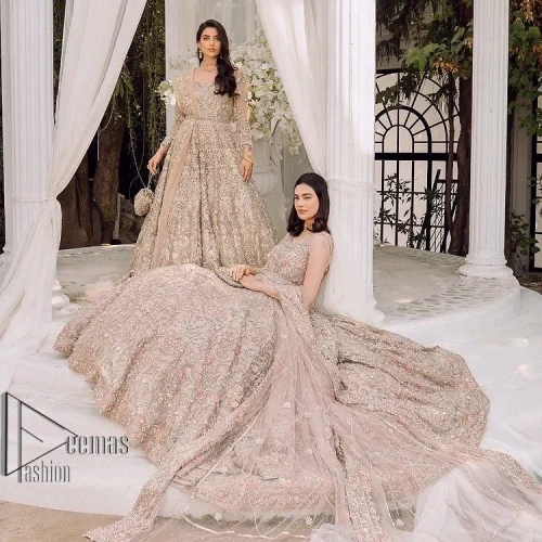 Begin your new life by wearing a dreamy nikah outfit of deemasFashion. Introduce this nikkah outfit with a light fawn