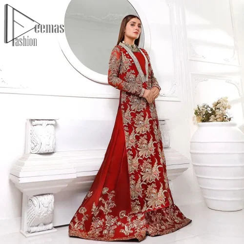 Walking into a new chapter of life with the joy of togetherness and the magic of love. A bright red