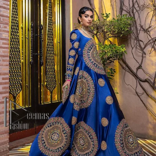 Embodying grace with iridescent glamour. This royal blue party outfit from DeemasFashion will turn heads. It is appealing with multiple