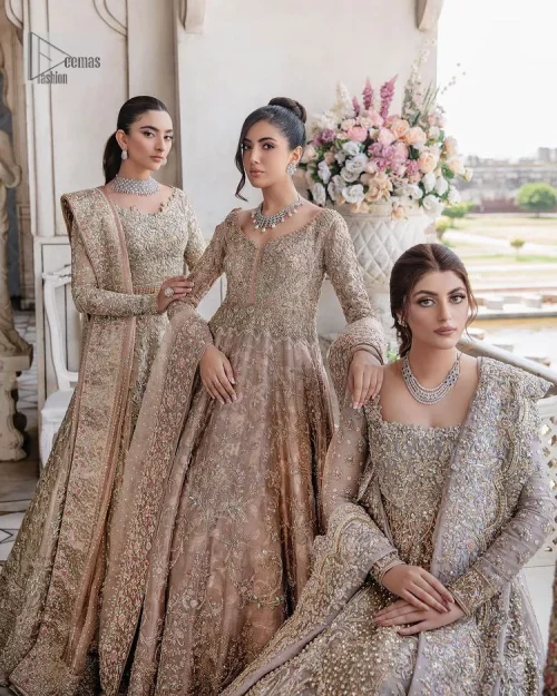 She wears a lilac colour as her wedding dress and looked stunning on her Nikah day. DeemasFashion presents this outfit