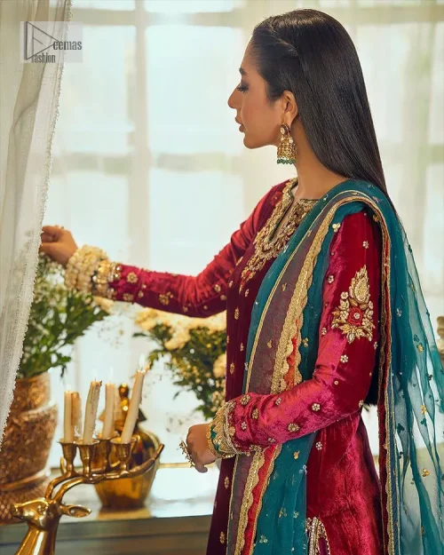 Dreamy details that scream crimson. The day outfits you need to shine your light. DeemasFashion presents this party wear which