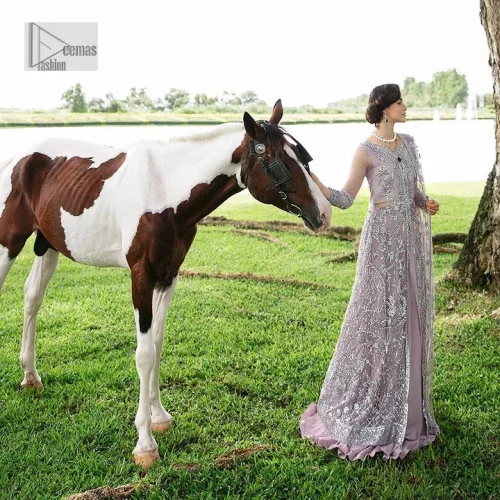 Lilac article on your Big day is like a pro. This lilac front open gown in the lilac shade is