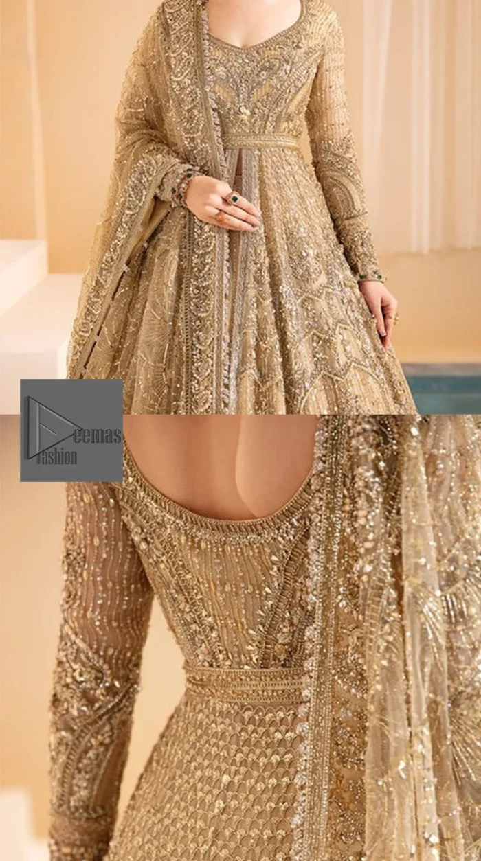 Make a statement wherever you go with a great selection. Complete this outfit with a dupatta in the same color enveloped with a four-sided adorned border and spray of sequins all over to make it truly regal and royal.