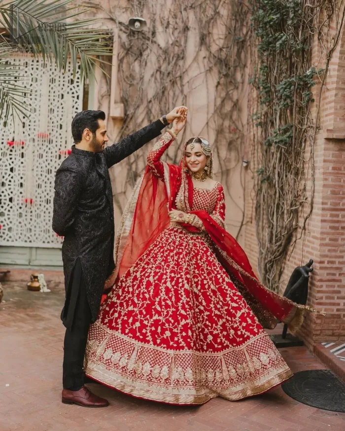 Make your reception unforgettable with a one-of-a-kind bridal style dupatta having floral motifs all over that reflect your personality and style.