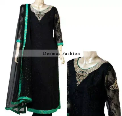 Black Casual Wear Kameez Trouser