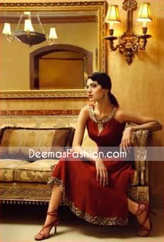 Designer Dress - Maroon Anarkali Dress