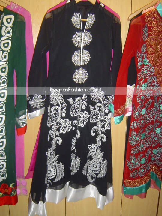 Pakistani Latest Casual Wear - Black & White Designer Dress