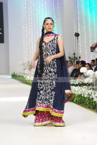 Latest Pakistani Fashion A-line Shirt Sharara