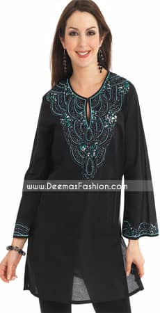 Pakistani-Dress-Black-Embroiderd-Kurta