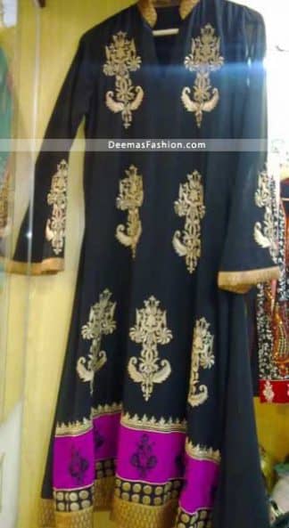 Pakistani Latest Anarkali Fashion Stylish Black Frock