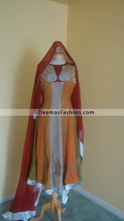 Multicolored Dress Best Pakistani Fashion Clothing