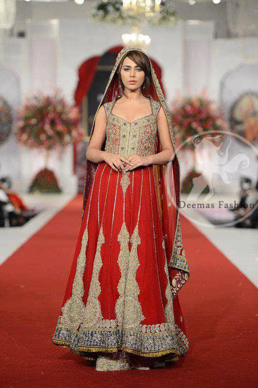 plain long frock with heavy dupatta