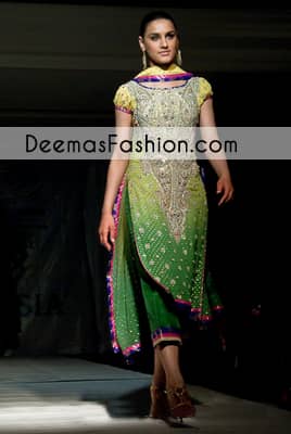 Double Tone Formal Mehndi Wear Dress