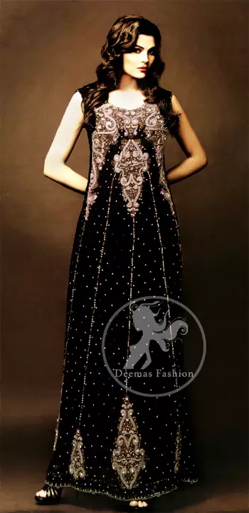 Black Party Wear Heavy formal Maxi