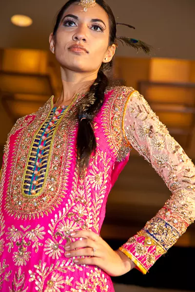 Shocking Pink Yellow Mehndi Wear Shirt and Trouser